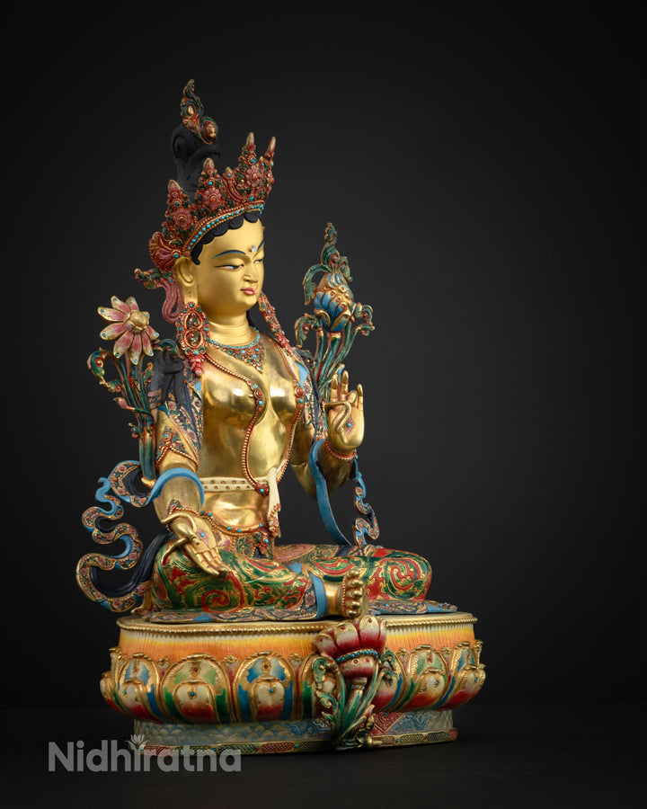 Green Tara Statue: Invoke Healing & Compassion