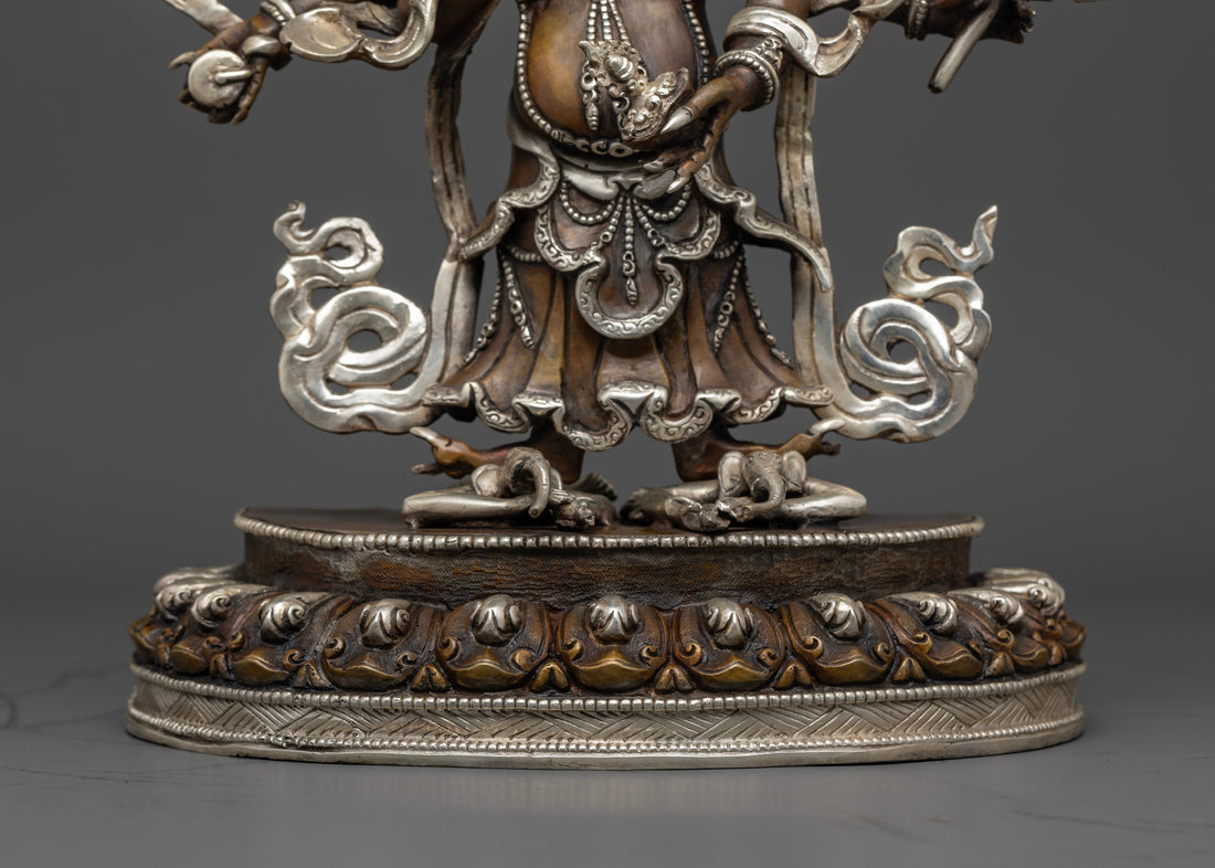 White Mahakala Statue: Divine Guardians of Prosperity