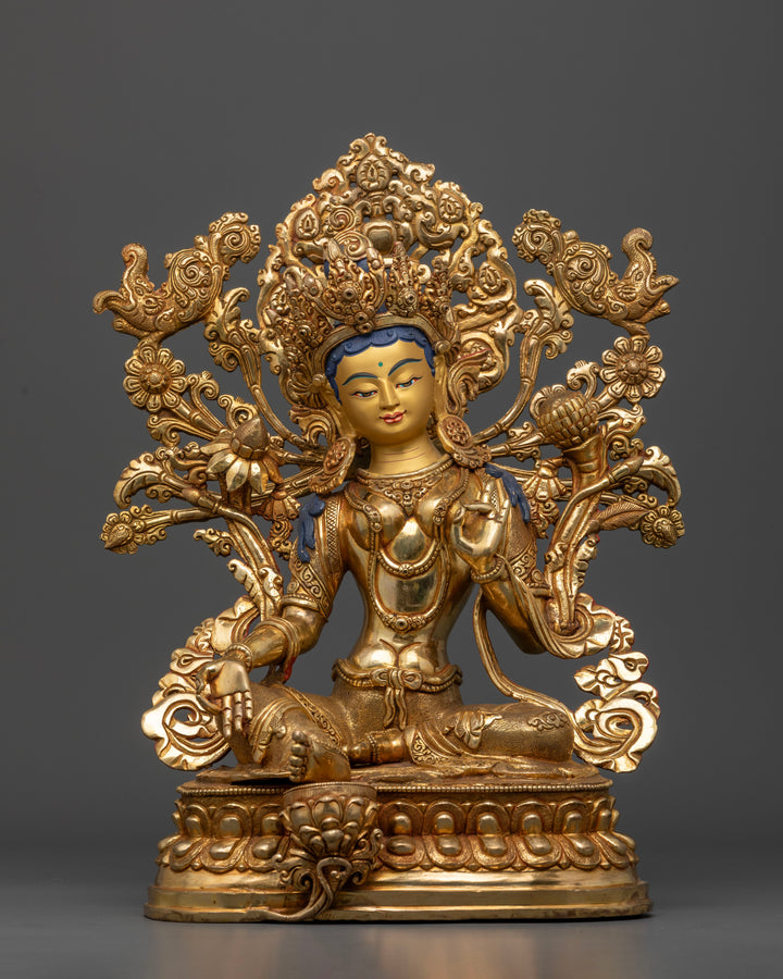 Green tara Pure Land Statue | Embody Compassion