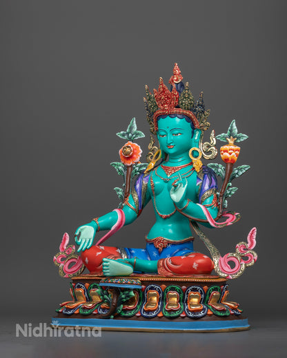 Green Tara Statue: Healing, Prosperity & Protection