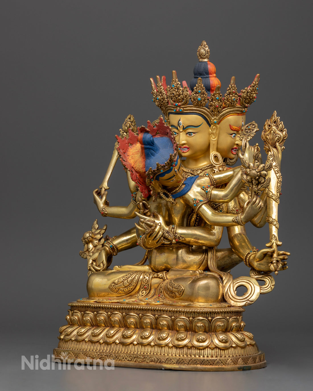 Guhyasamaja Statue: Tibetan Buddhist