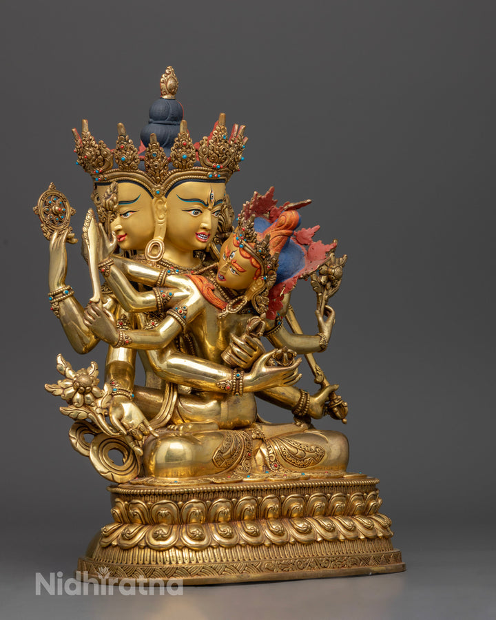 Guhyasamaja Statue: Tibetan Buddhist