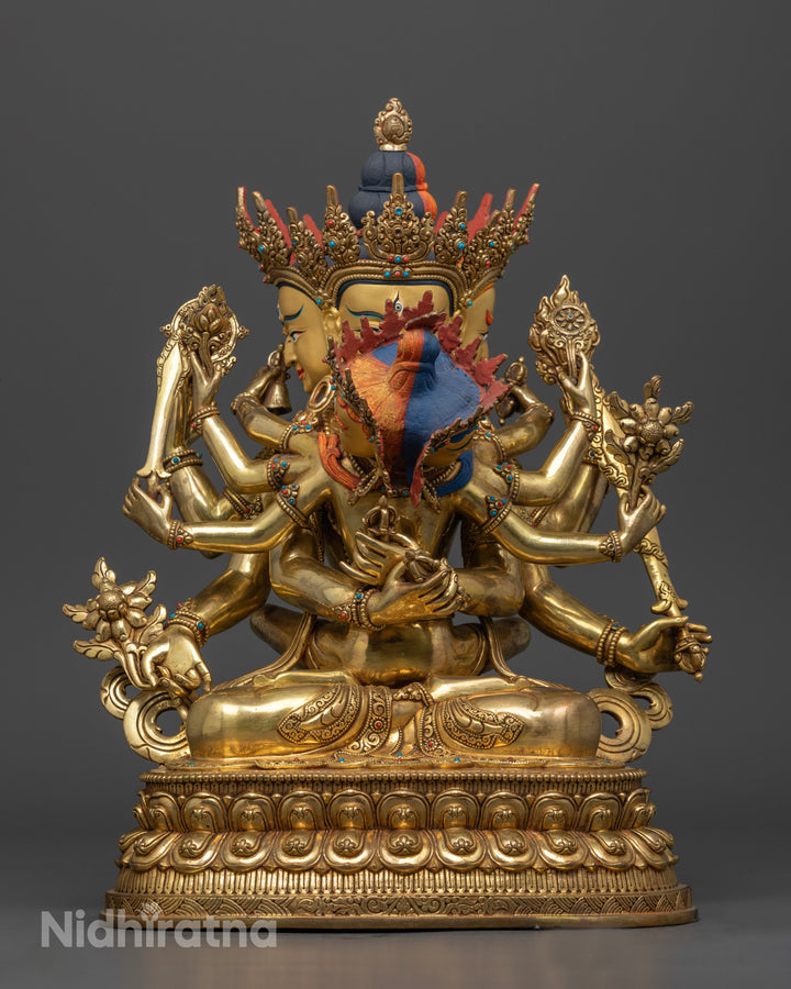 Guhyasamaja Statue: Tibetan Buddhist