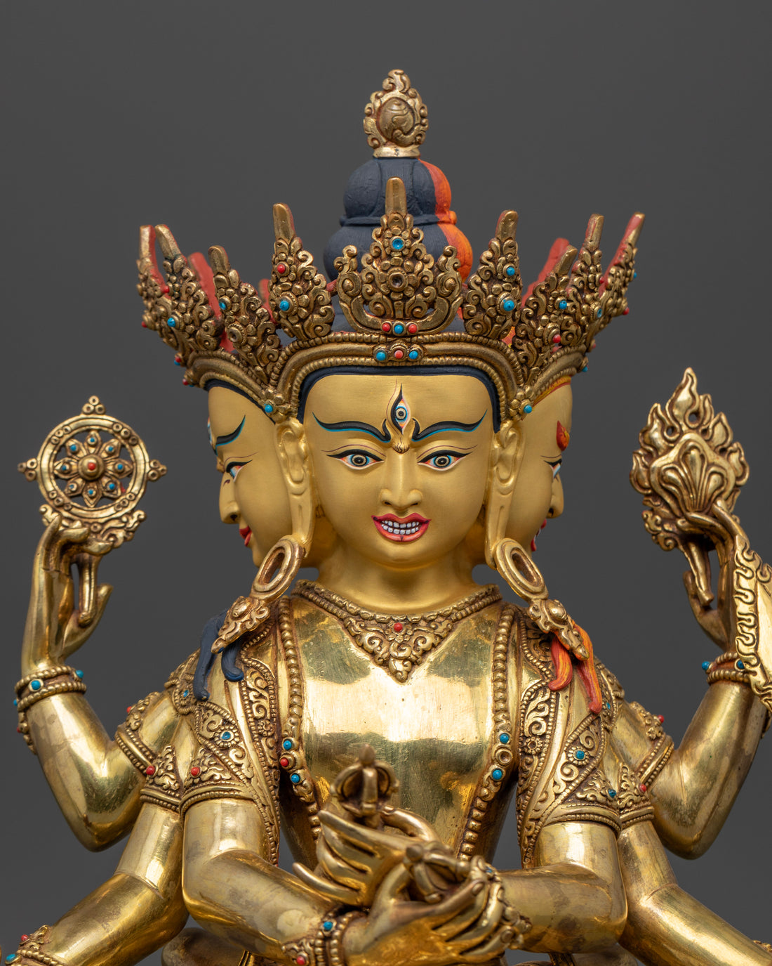 Guhyasamaja Statue: Tibetan Buddhist