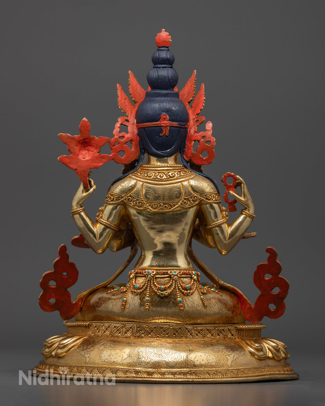 Tibetan Chenrezig Shadakshari Lokeshvara Statue