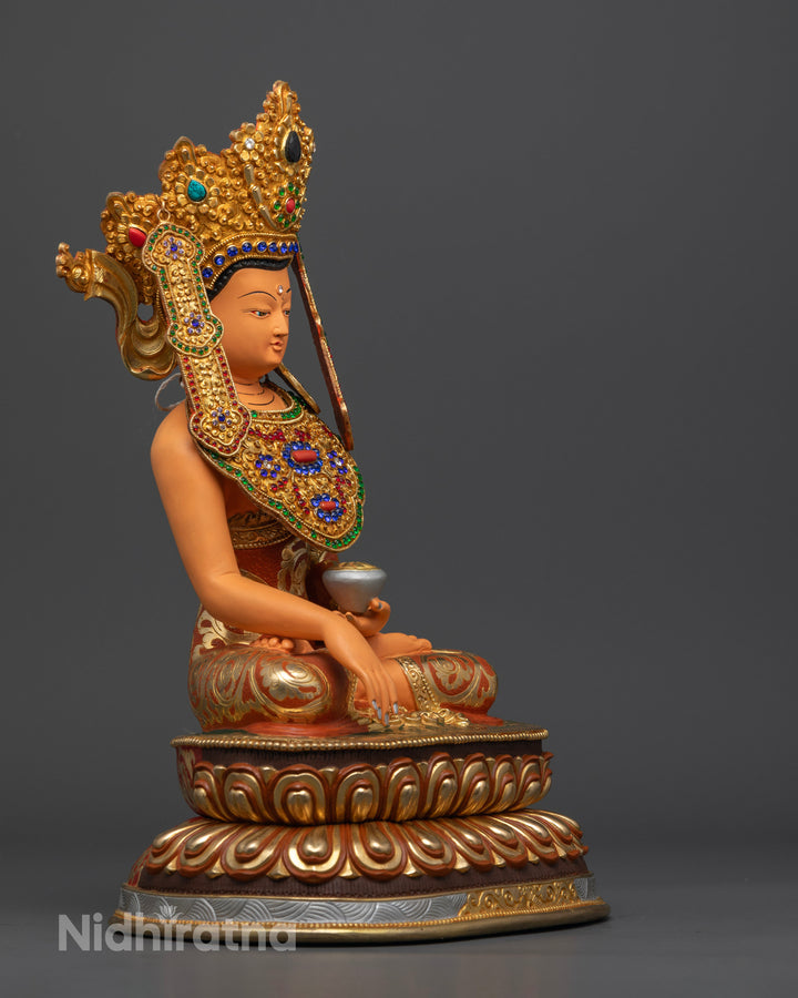 Sacred Vajrayana Crowned Shakyamuni Buddha Statue