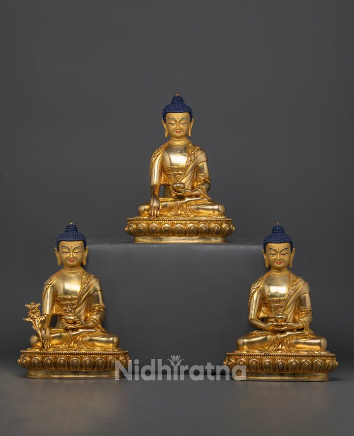 Buddha Triumvirate Statue | Three Enlightened Ones