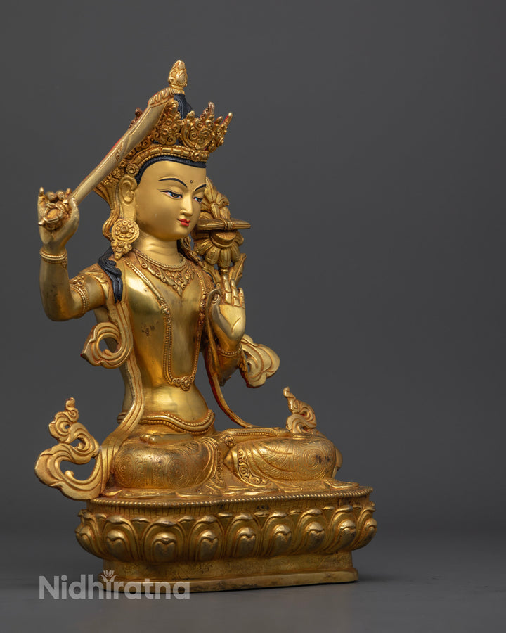 Monju Bosatsu Manjushri Statue for Spiritual Wisdom