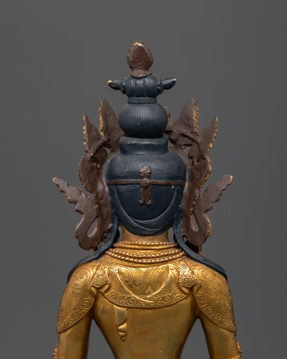 Handmade Amitayus Statue: Embodiment of Longevity and Spiritual Fulfillment