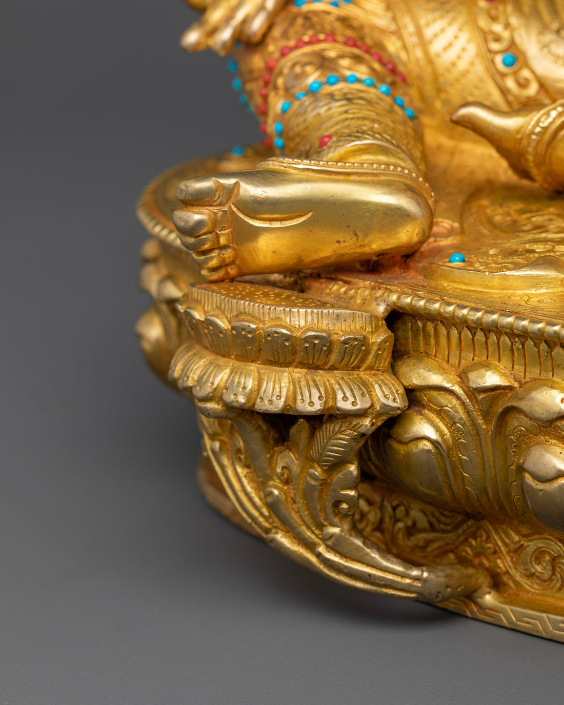 Radiant Resplendence: The Gold-Gilded Green Tara