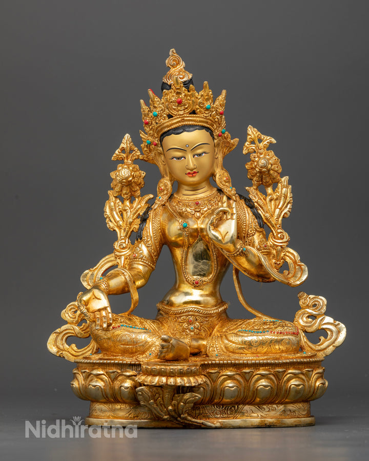 The Sacred Symbolism of the Green Tara Statue