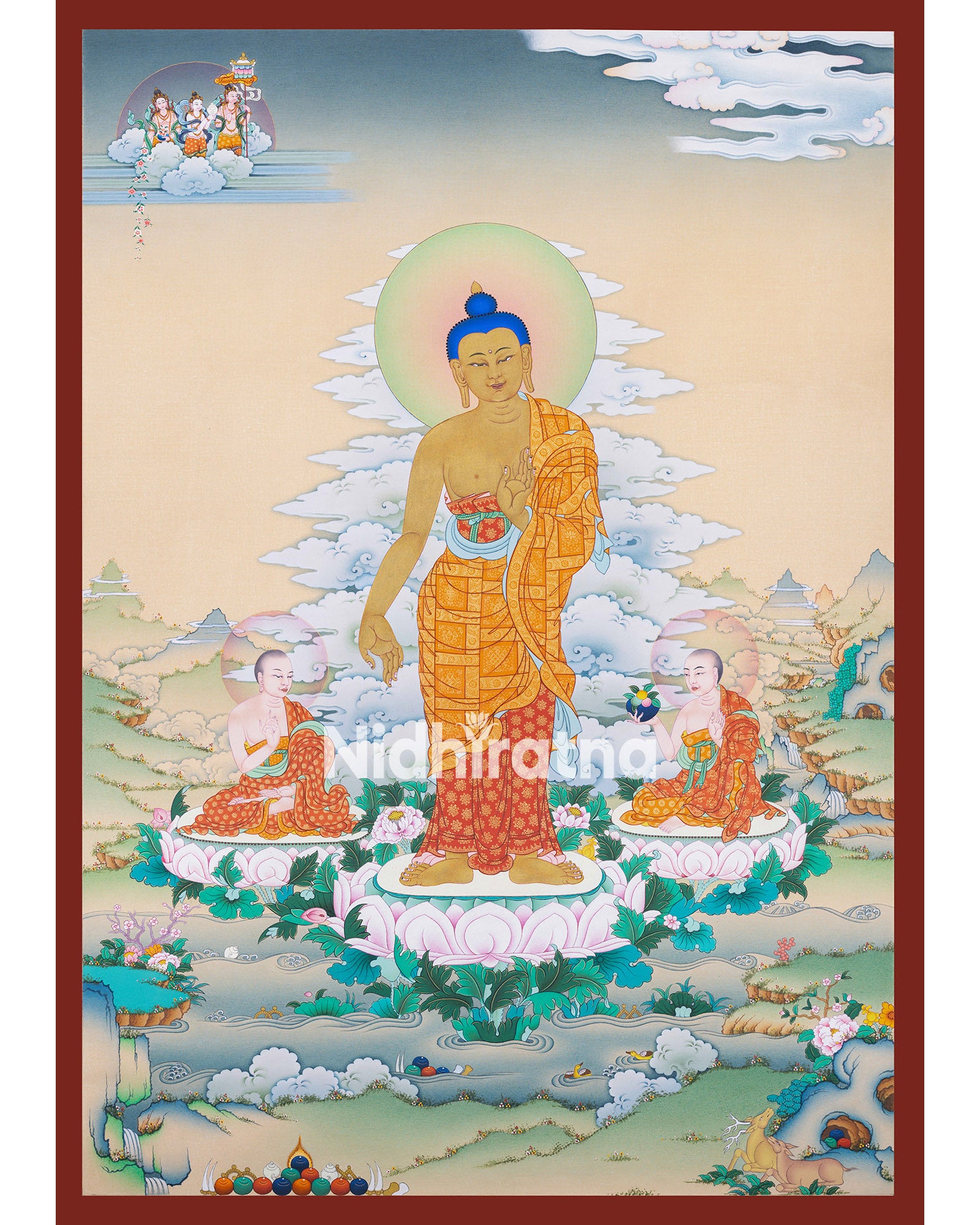 Shakyamuni Buddha Thangka Print Art