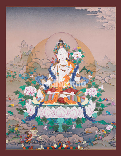 Tibetan White Tara Thangka Painting