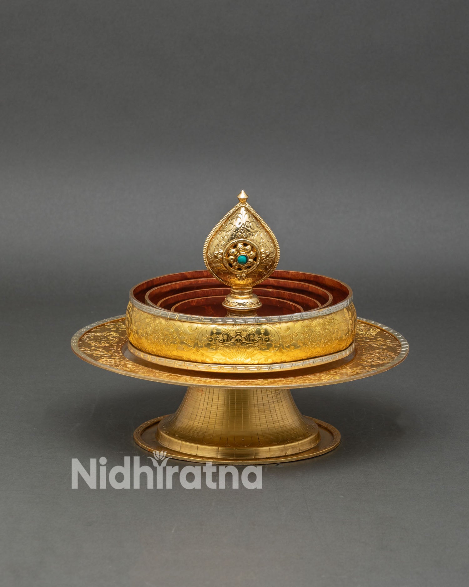 Tibetan Mandala Set | Copper Gold Gilded Ritual Art