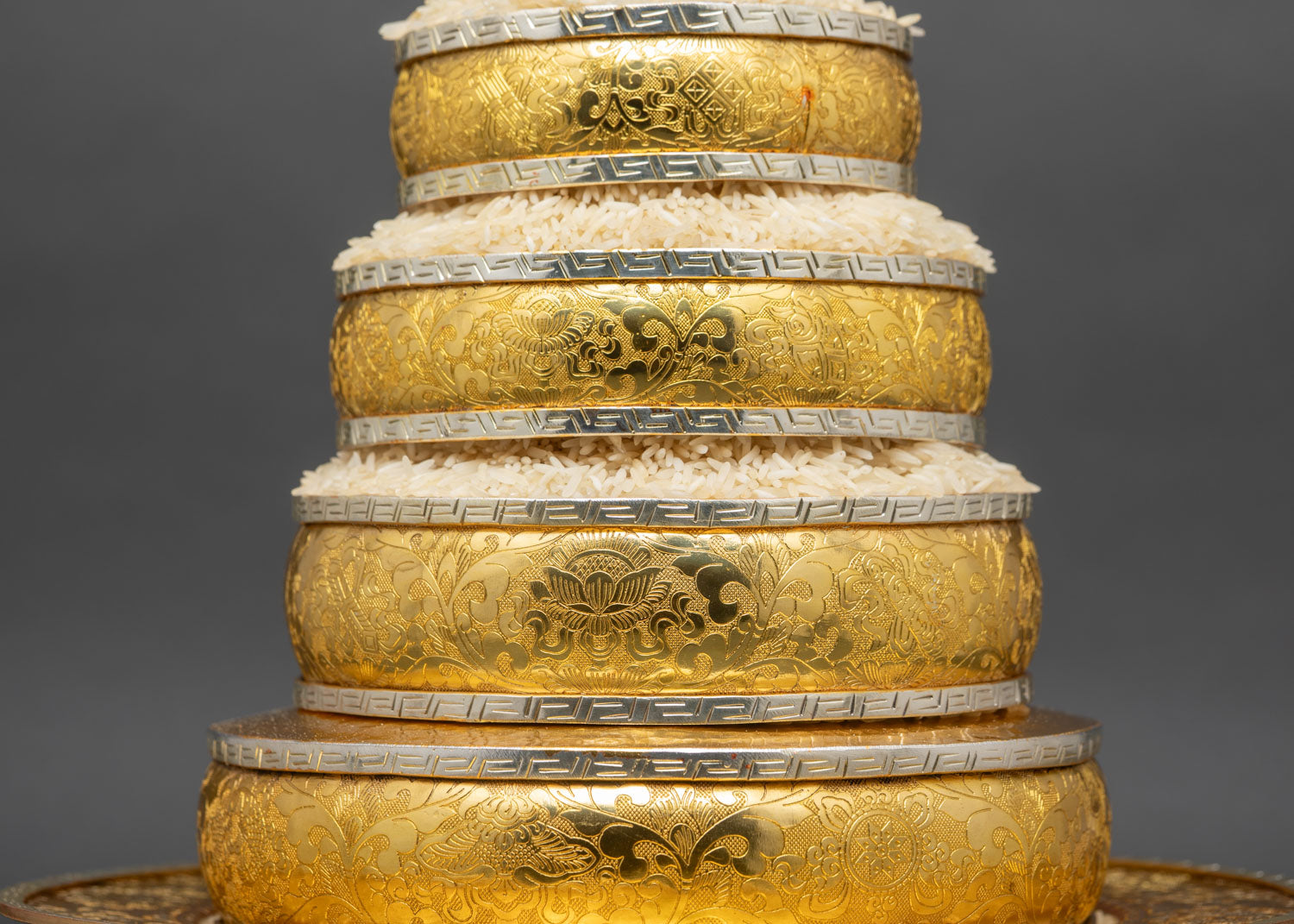 Tibetan Mandala Set | Copper Gold Gilded Ritual Art