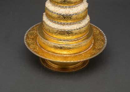 Tibetan Mandala Set | Copper Gold Gilded Ritual Art