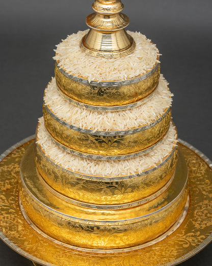 Tibetan Mandala Set | Copper Gold Gilded Ritual Art