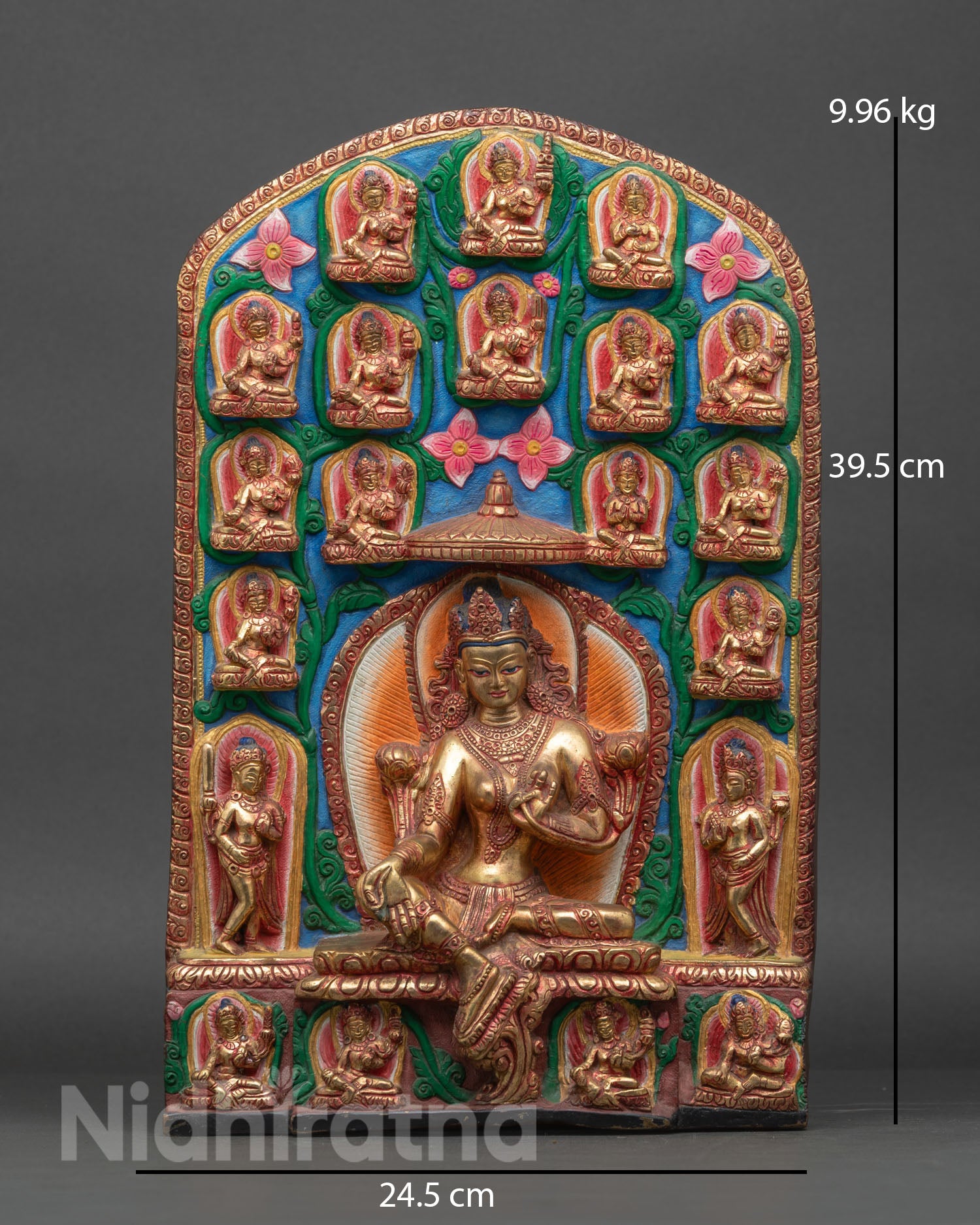 21 Taras copper frame handcrafted by Newari artisans in Patan Nepal