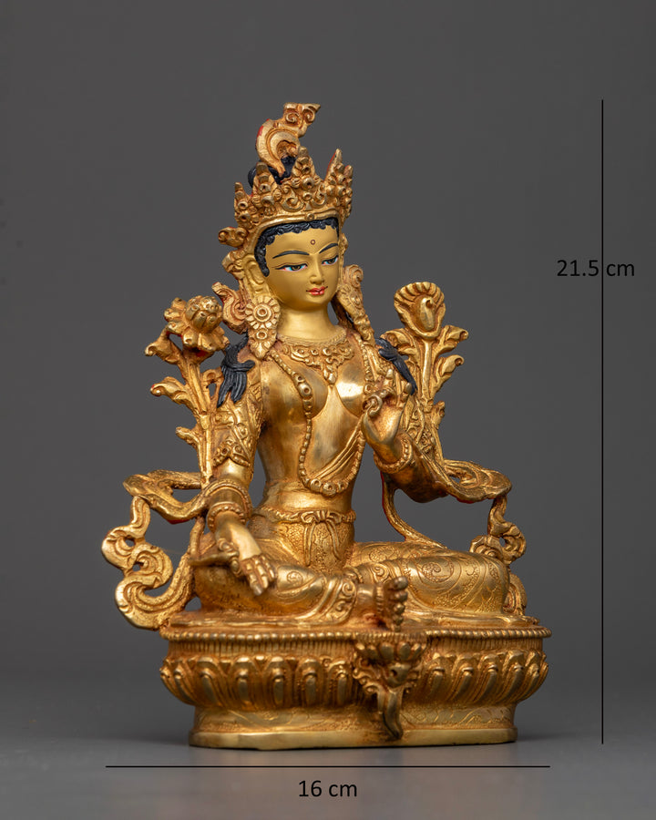 The Compassionate Guardian: Green Tara Statue