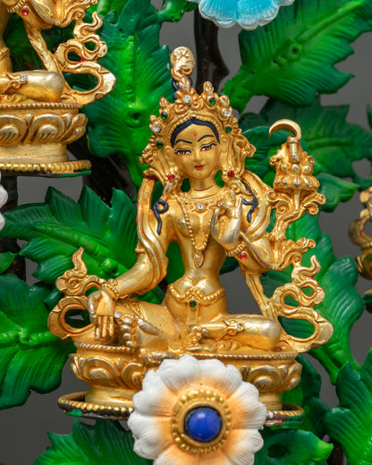 21 Tara Statue Set – Complete Emanations of Tara for Shrine & Sadhana