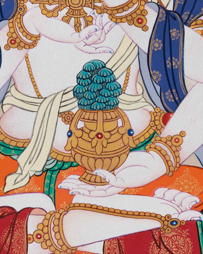Hand-Quality Namgyalma Thangka Print for Healing