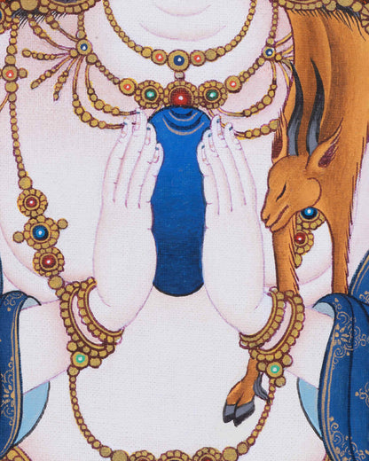 Chenrezig Thangka Print | High-Quality Inspiring Buddhist Wall Art