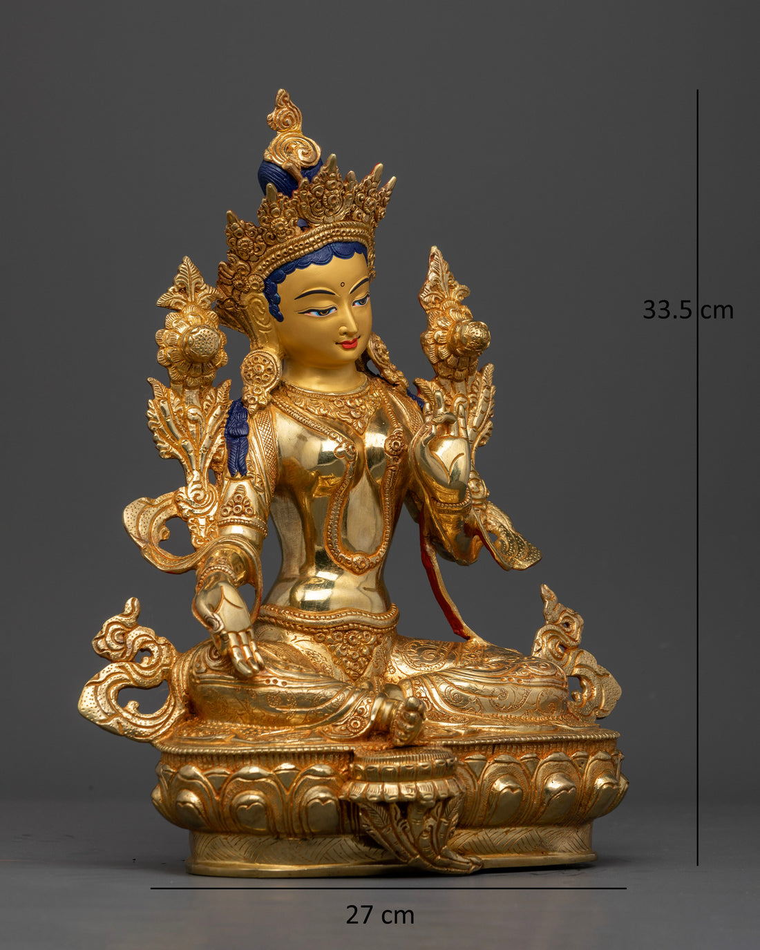 Emerald Grace: Handcrafted Green Tara Statue