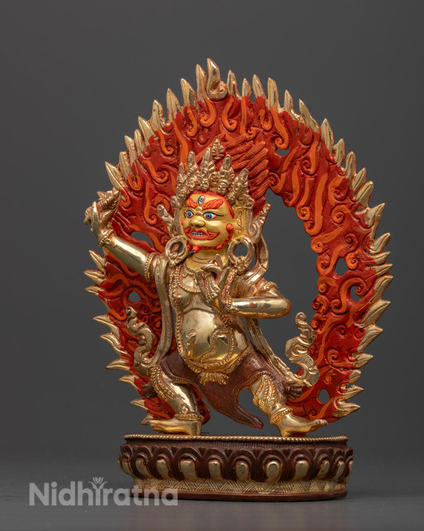 Mahachakra vajrapani Statue | 24k Gold Glited 