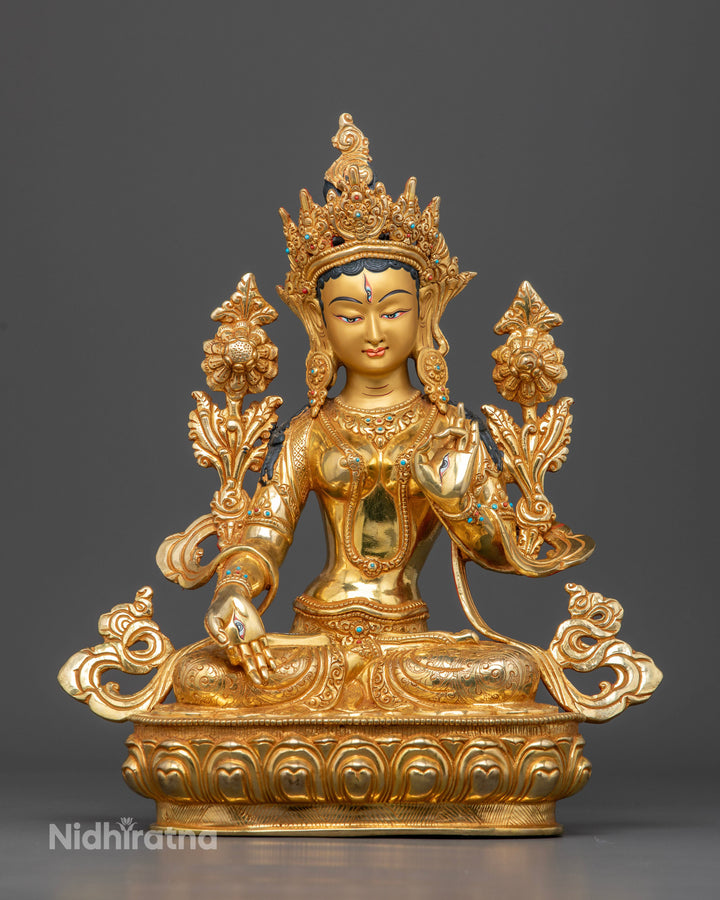 24k gold coated Goddess White Tara