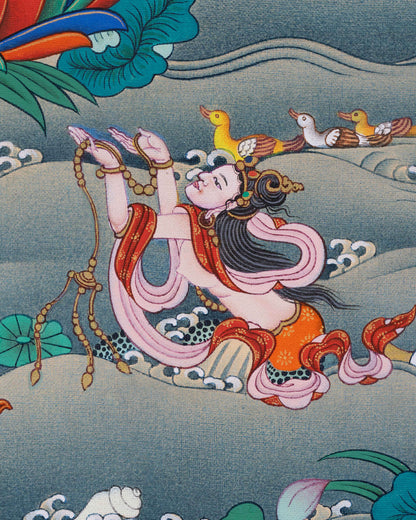 Chenrezig Thangka Print | High-Quality Inspiring Buddhist Wall Art