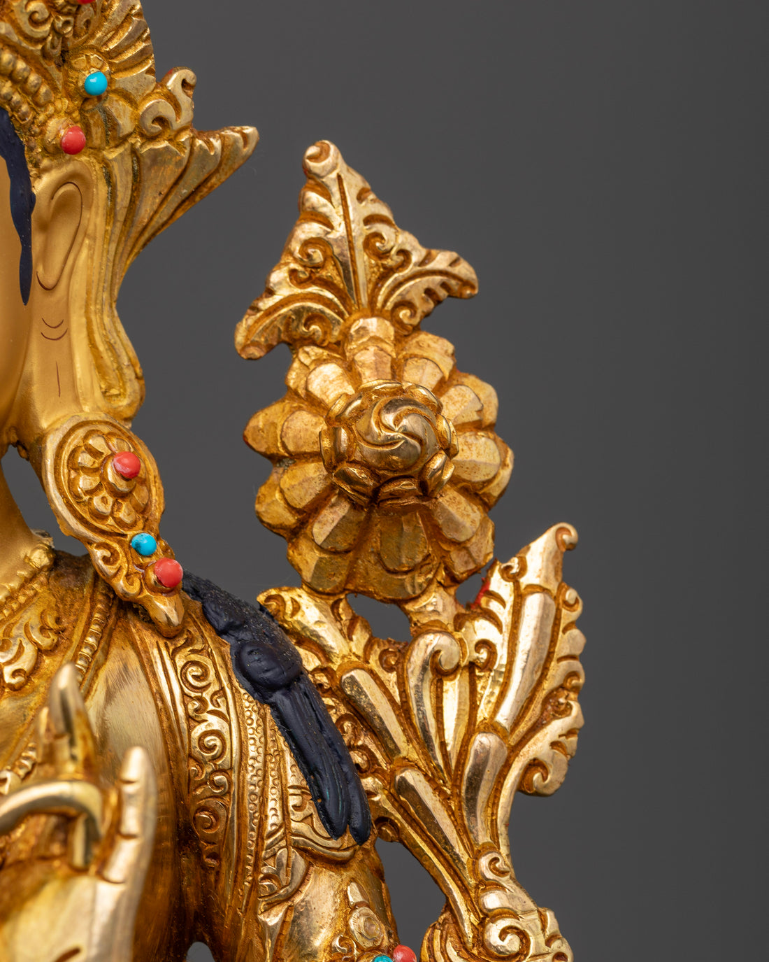 Golden Guardian: The Green Tara's Gilded Grace