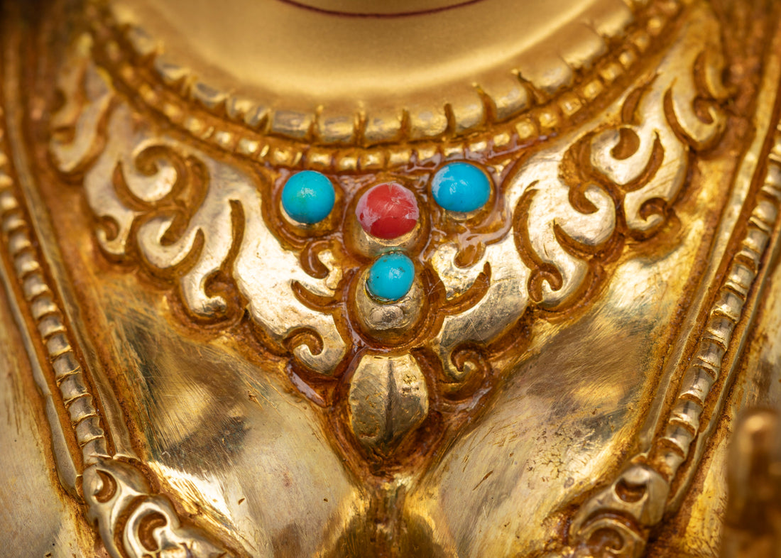 Golden Guardian: The Green Tara's Gilded Grace