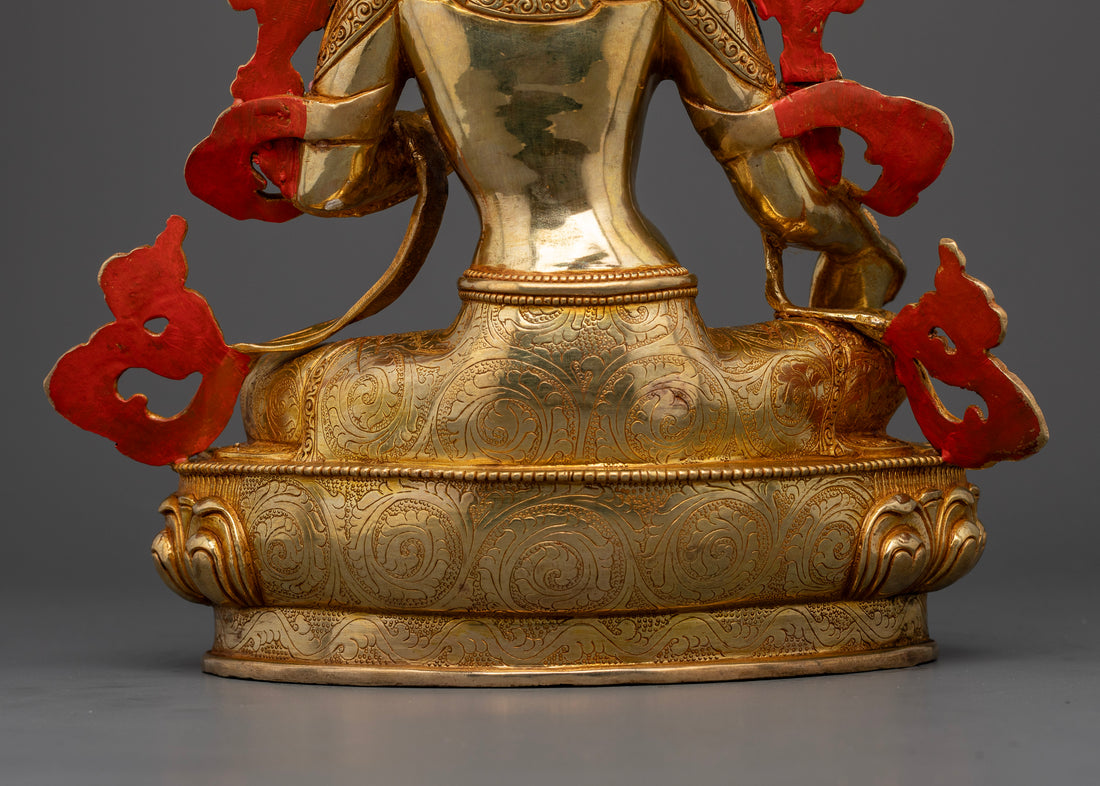 Golden Guardian: The Green Tara's Gilded Grace