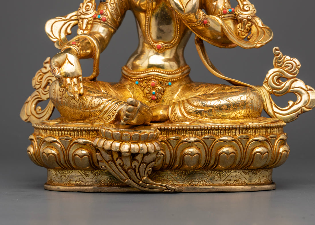 Golden Guardian: The Green Tara's Gilded Grace