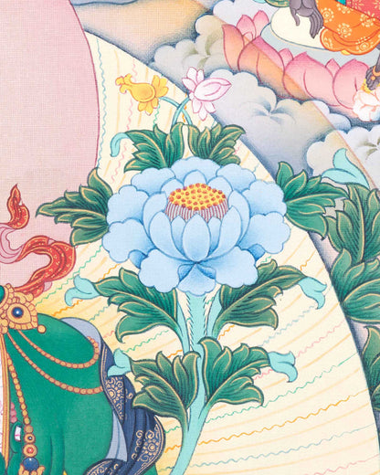Twenty-One Taras Thangka Print for Prayer and Wall Decor