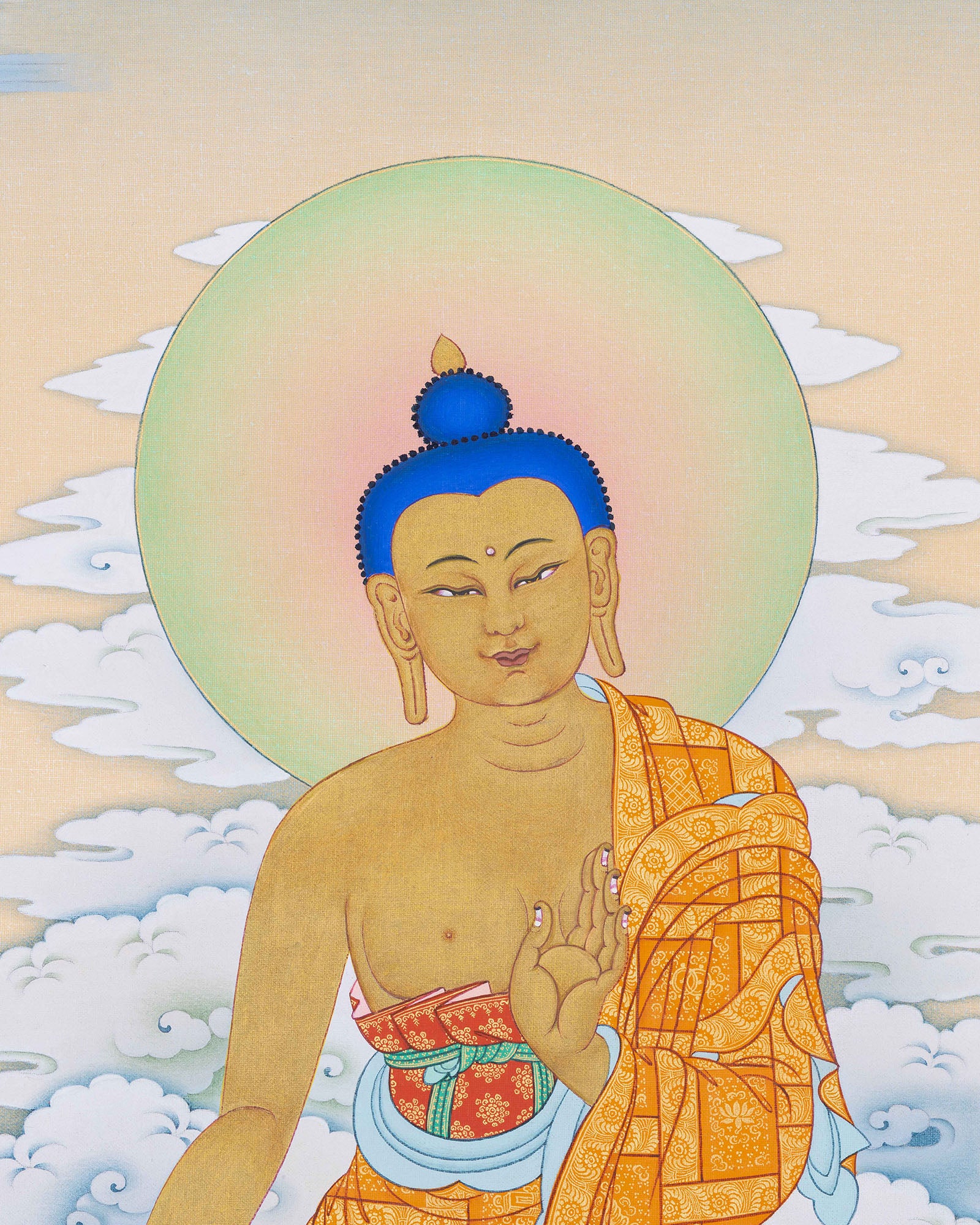 Shakyamuni Buddha Thangka Print Art