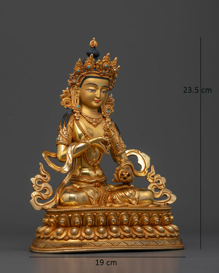 Vajrasattva: The Embodiment of Purity in Gold Gilded Splendor