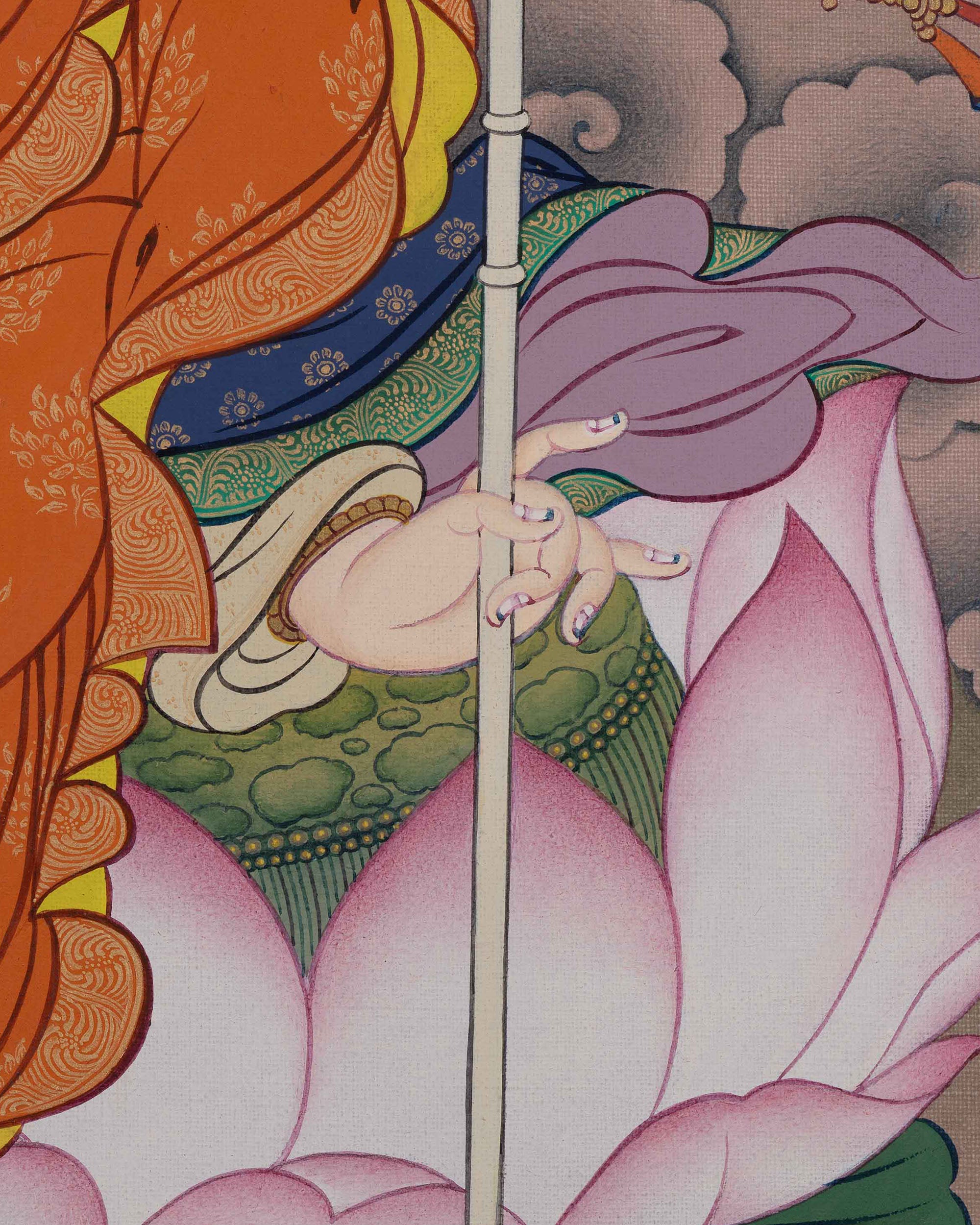Guru Padmasambhava Rinpoche Thangka Canvas Print | Buddhist Wall Art