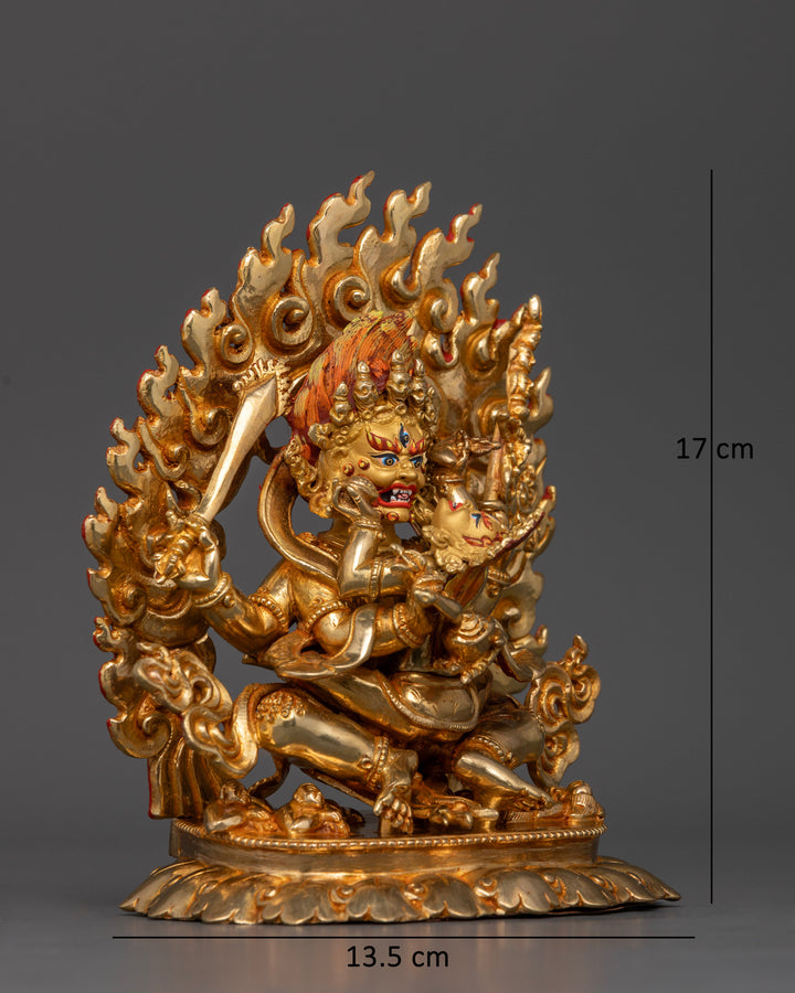 Harmony in Strength: Four-Armed Mahakala and His Consort