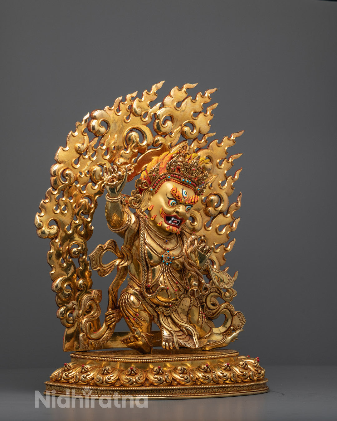 Fierce Vajrapani Statue | Handmade Guardian Deity