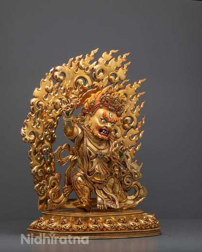 Fierce Vajrapani Statue | Handmade Guardian Deity