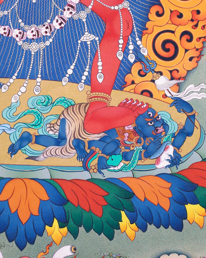 Red Dakini Vajrayogini Thangka Print – Vajrayana Art Nepal
