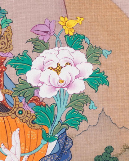 Tibetan White Tara Thangka Painting