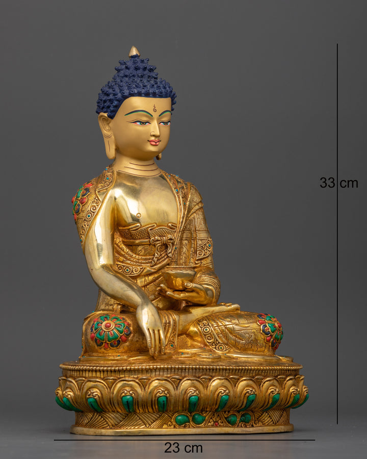 Shakyamuni Buddha Statue | Glided with 24K Gold