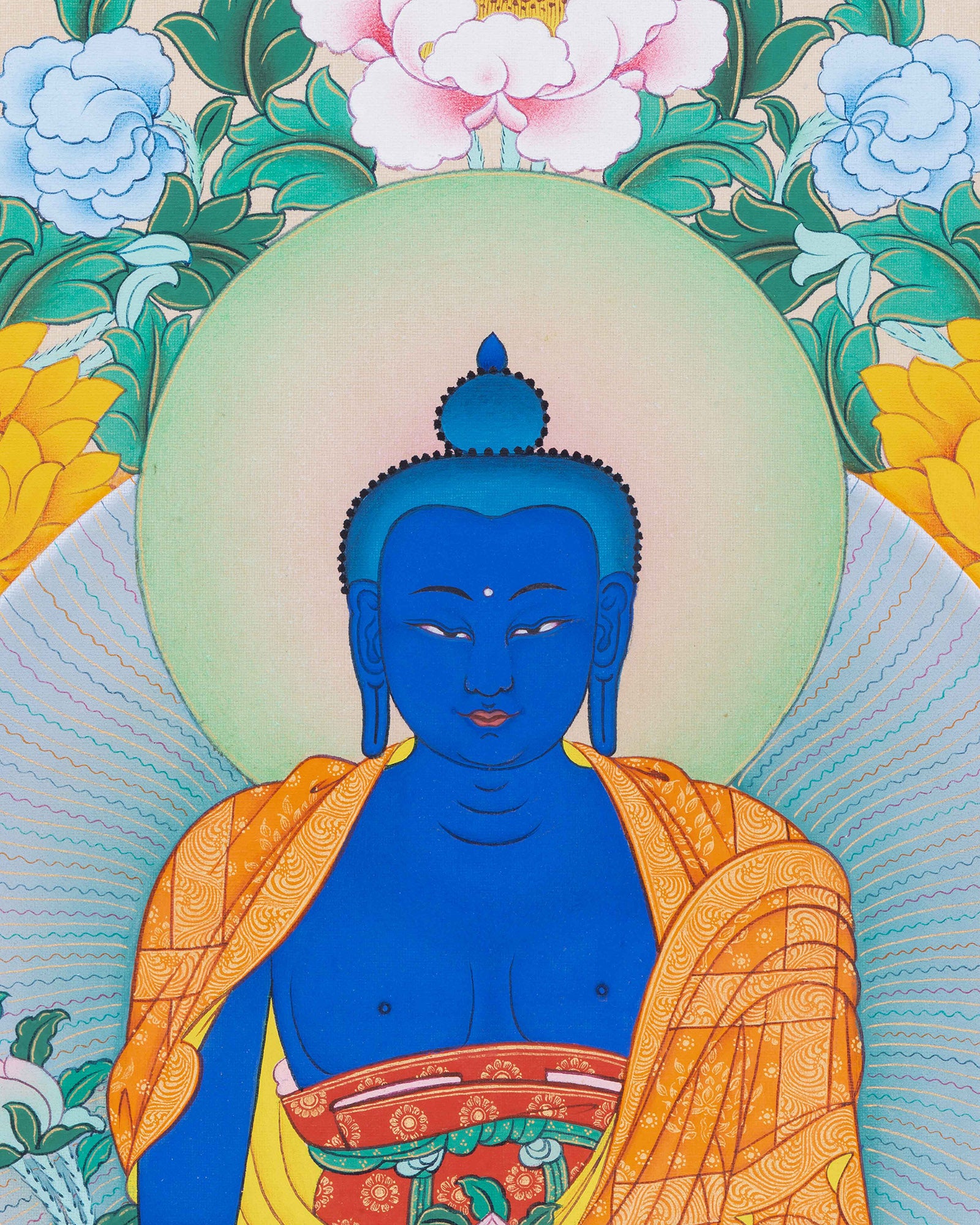 Asta Medicine Buddha Thangka Print