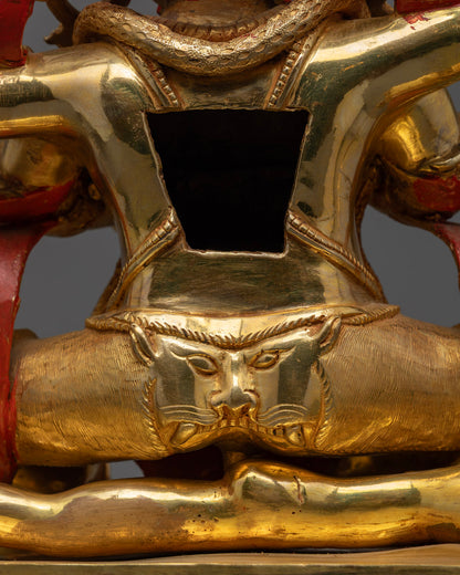 Sacred Four-Armed Mahakala Sculpture | Tibetan Buddhist Deity