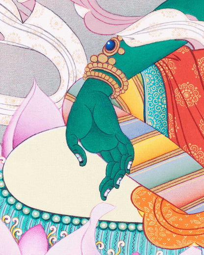 Green Tara Thangka Print