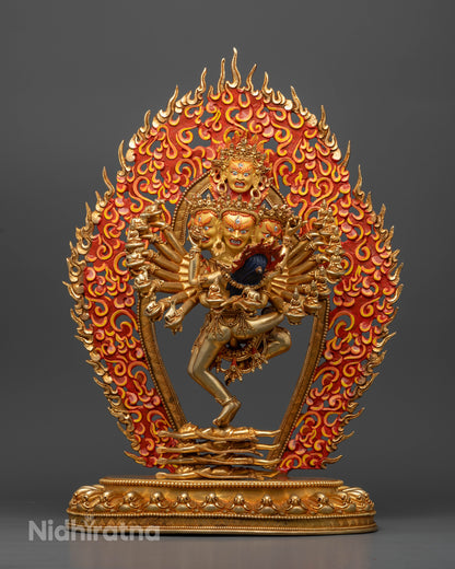 Handmade Hevajra Statue: Ideal for Devotional Spaces