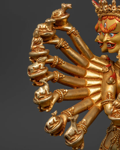 Handmade Hevajra Statue: Ideal for Devotional Spaces
