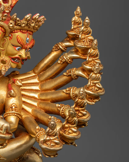 Handmade Hevajra Statue: Ideal for Devotional Spaces
